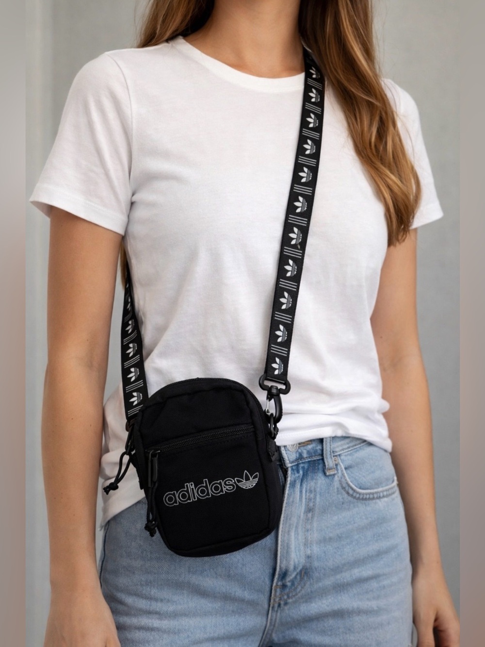 Adidas Women’s Black White Festival Shoulder Bag Crossbody